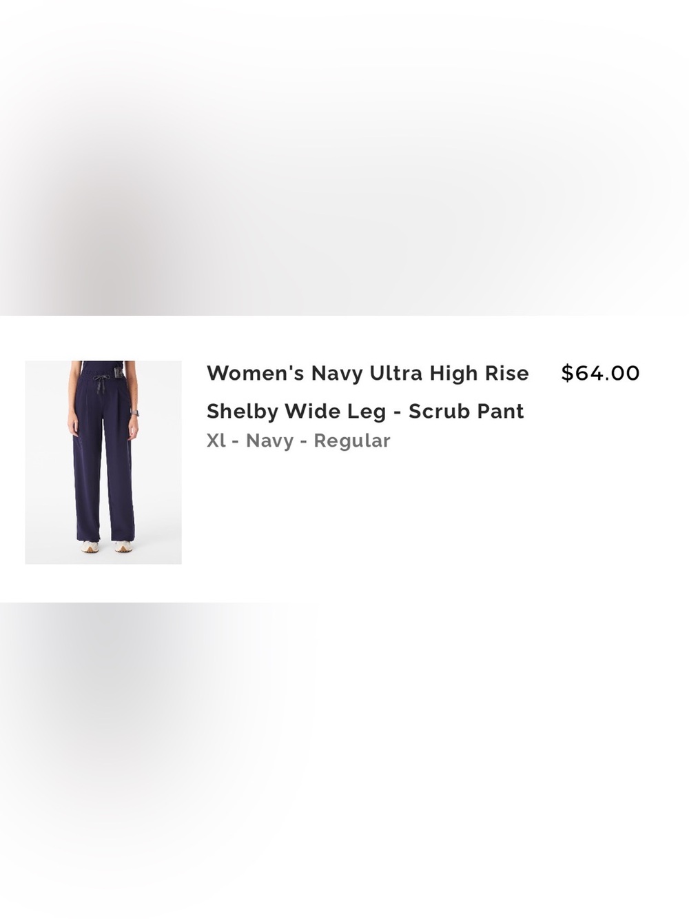 FIGS W Ultra High Rise Shelby Wide Leg Scrub Pant - XL - Navy